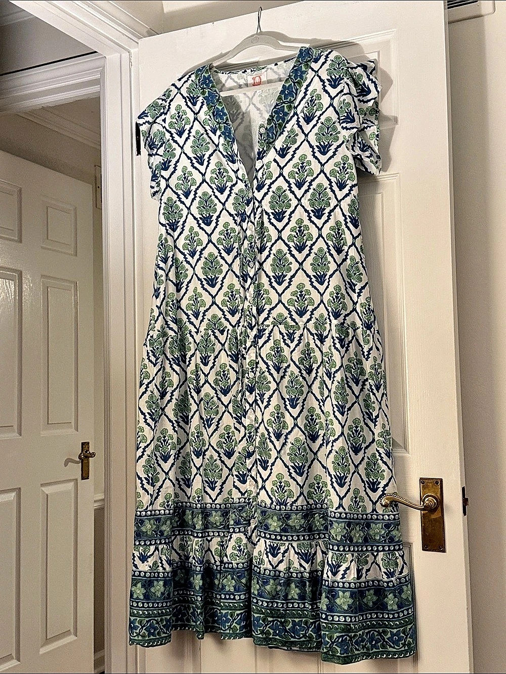 Daughters of India Kyra Midi Dress Blue & Green